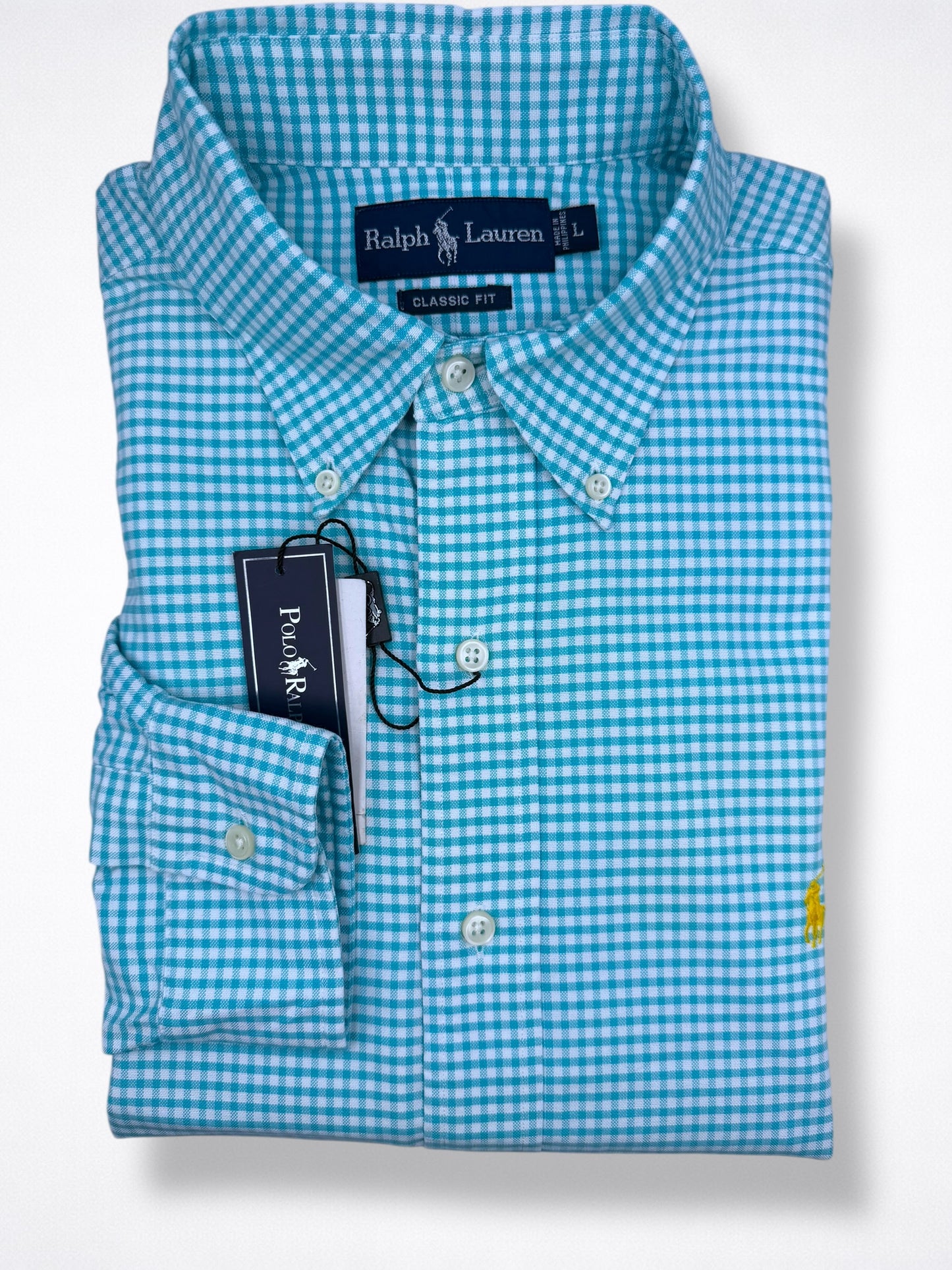 Camisa Polo Ralph Lauren Classic Fit Manga Larga Talla L