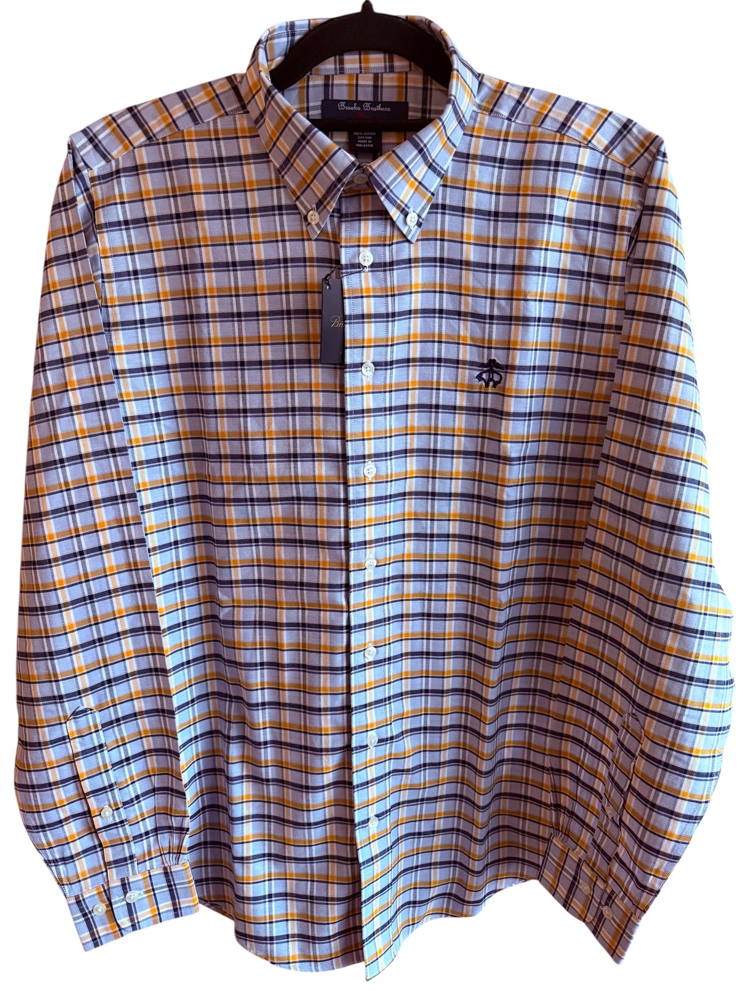 Camisa Brooks Brothers Custom Fit Manga Larga Talla S