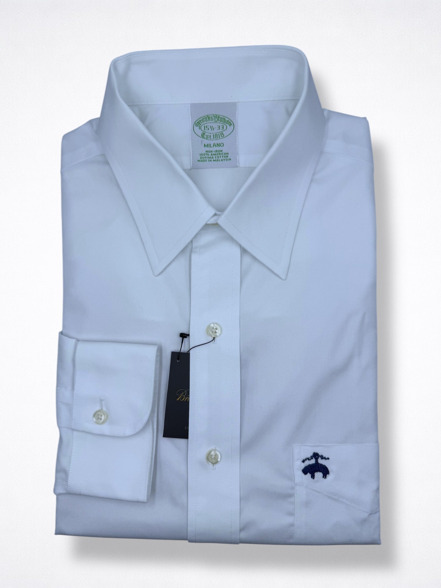 Camisa Brooks Brothers Classic Fit Manga Larga Talla S
