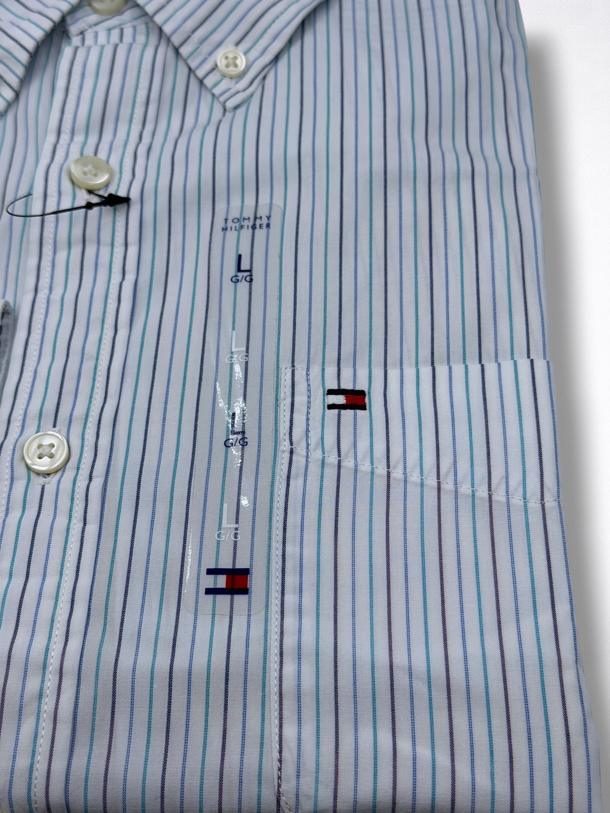 Camisa Tommy Hilfiger Slim Fit Manga Larga Talla L