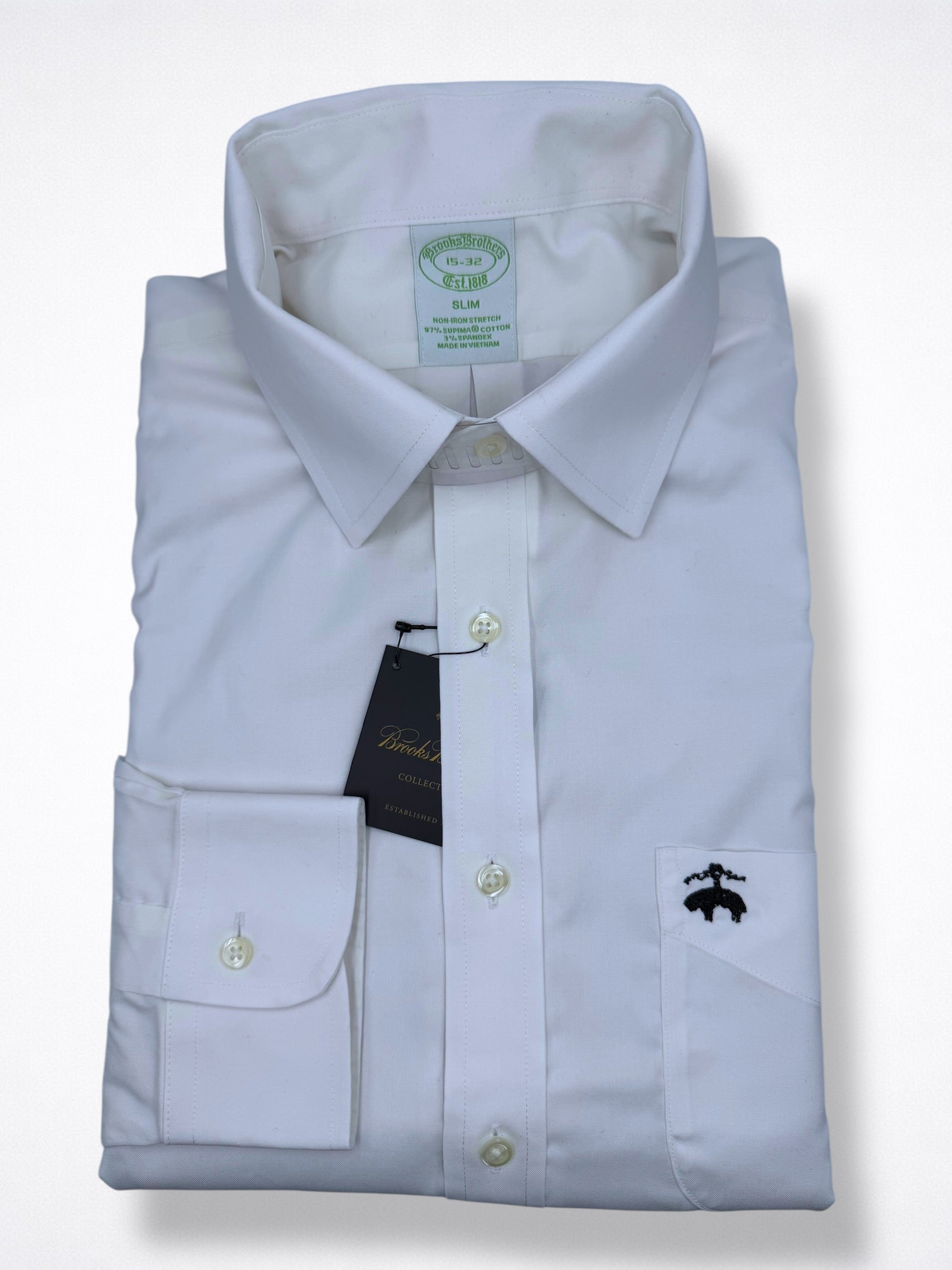 Camisa Brooks Brothers Classic Fit Manga Larga Talla S