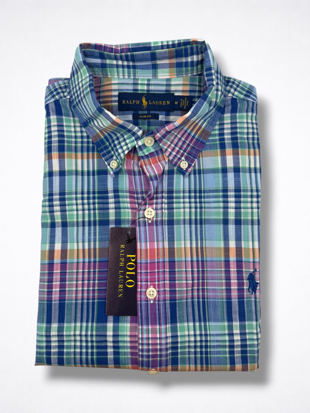 Camisa Polo Ralph Lauren Classic fit manga corta de lino talla S