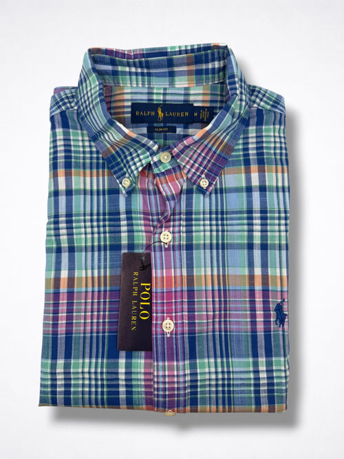 Camisa Polo Ralph Lauren Classic fit manga corta de lino talla S
