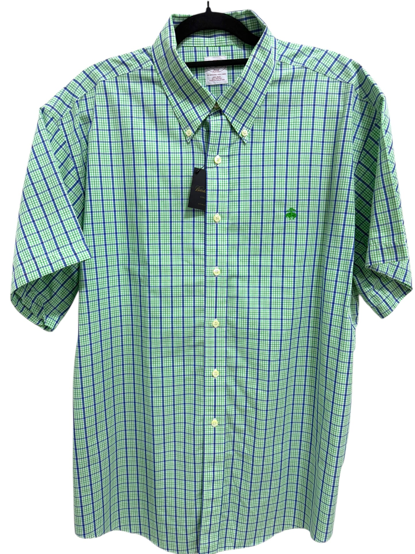 Camisa Brooks Brothers Classic Fit Manga Corta Talla XL
