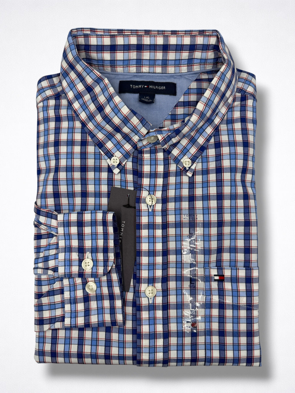 Camisa Tommy Hilfiger Classic Fit manga larga talla L