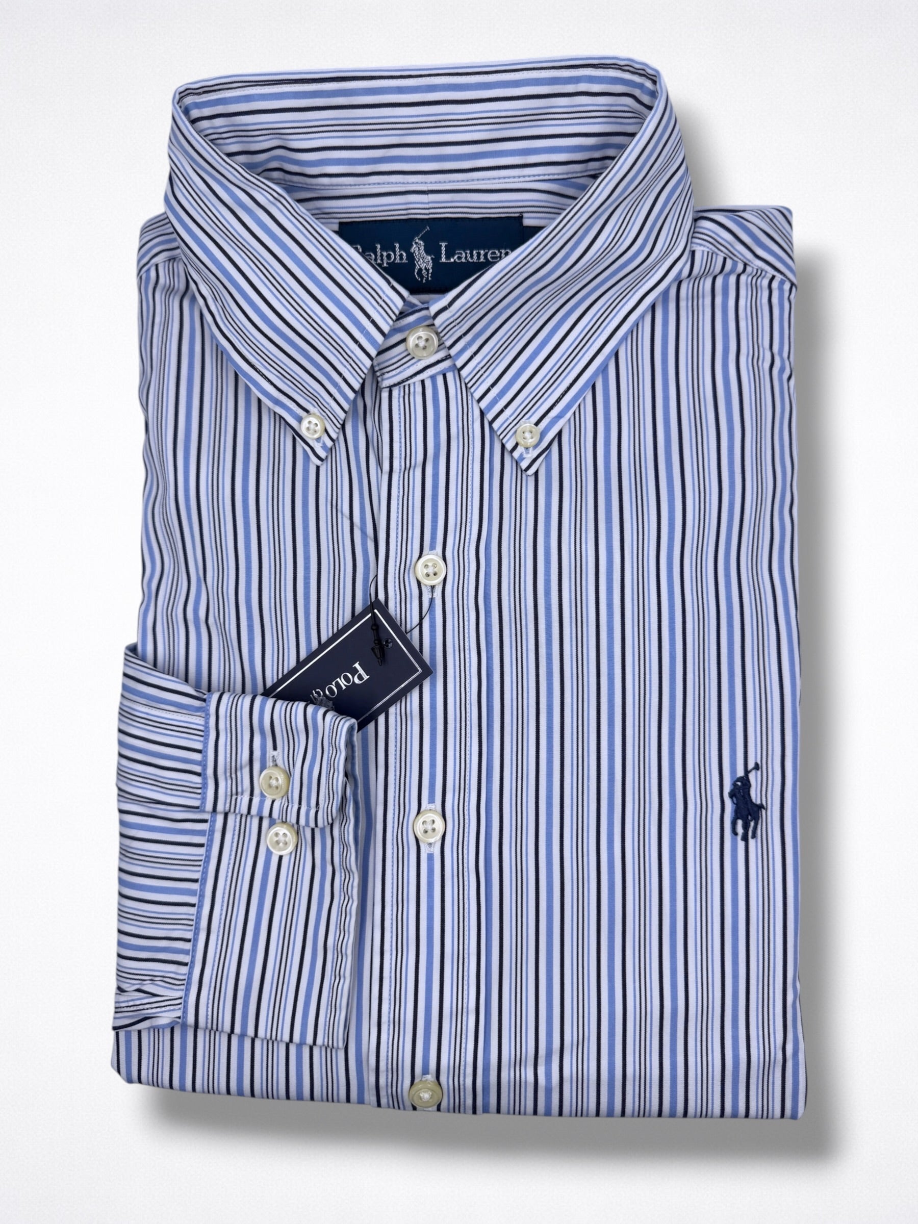 Camisa Polo Ralph Lauren Custom Fit manga larga talla M