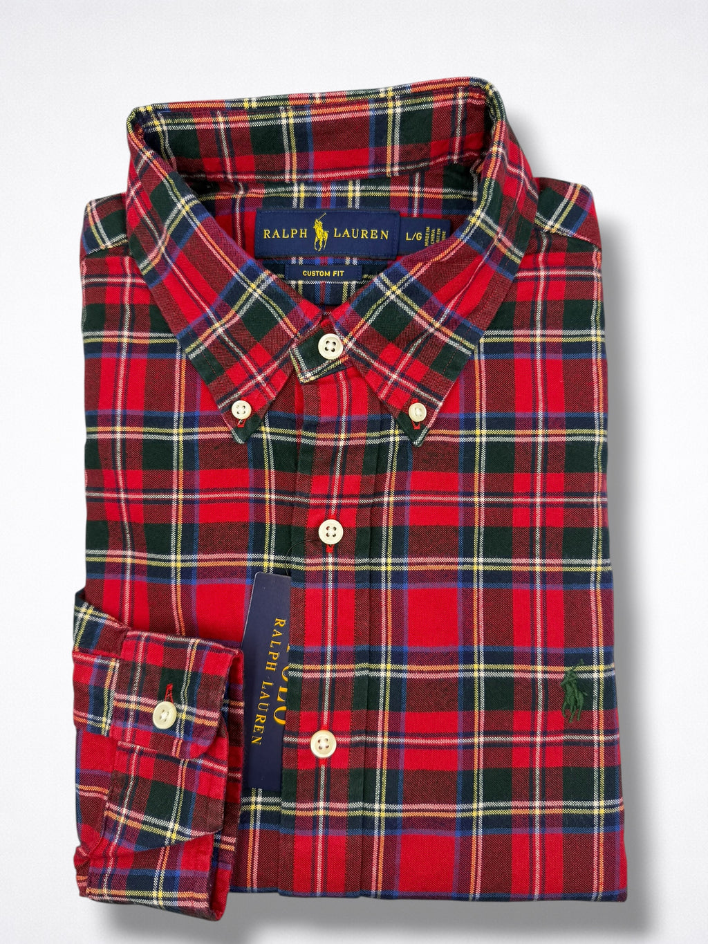 Camisa Polo Ralph Lauren Custom Fit Manga Larga Talla L