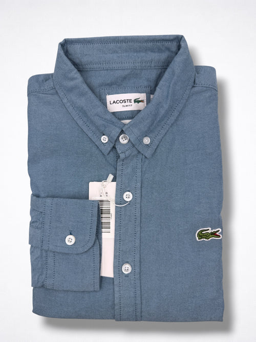 Camisa Lacoste Classic Fit manga larga talla M slim fit sirve para talla S