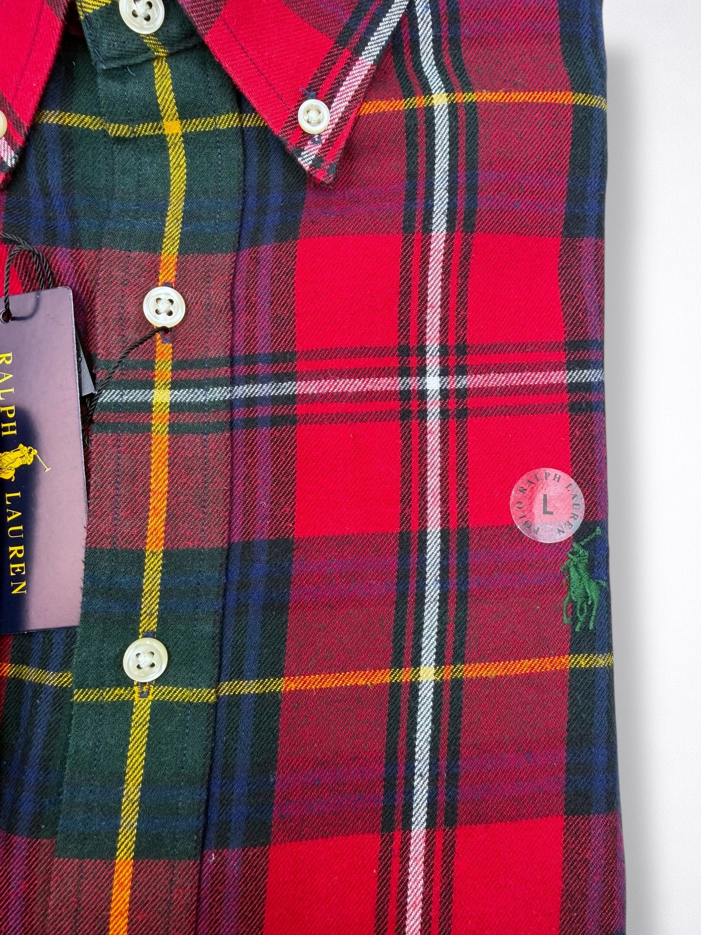 Camisa Polo Ralph Lauren Classic Fit Manga Larga Talla L