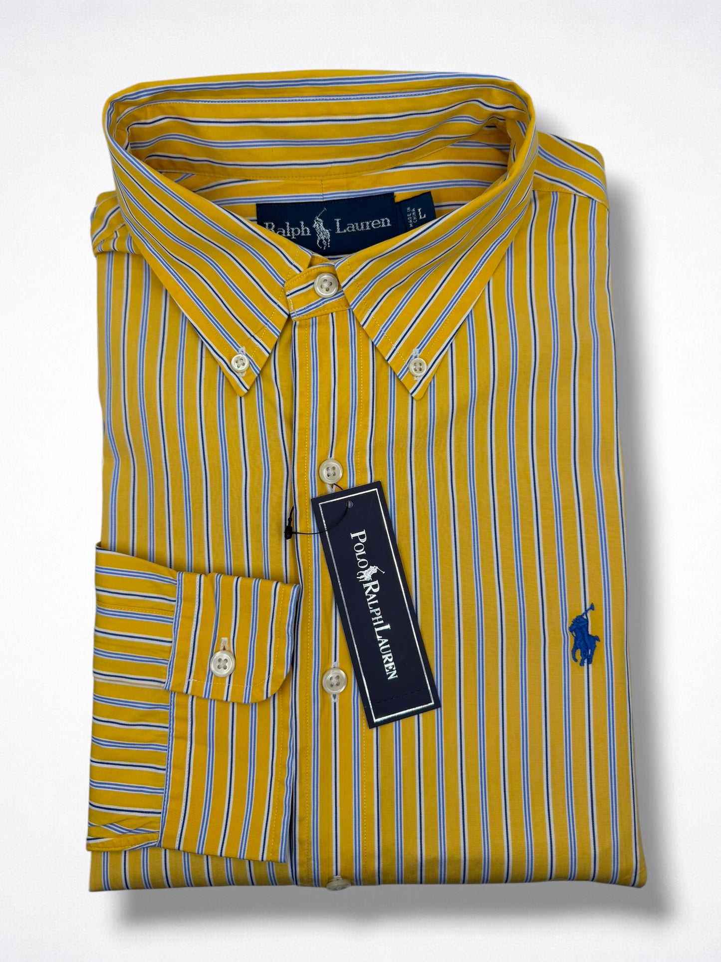 Camisa Polo Ralph Lauren Classic Fit Manga Larga Talla L