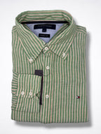Camisa Tommy Hilfiger Classic Fit manga larga de lino talla L