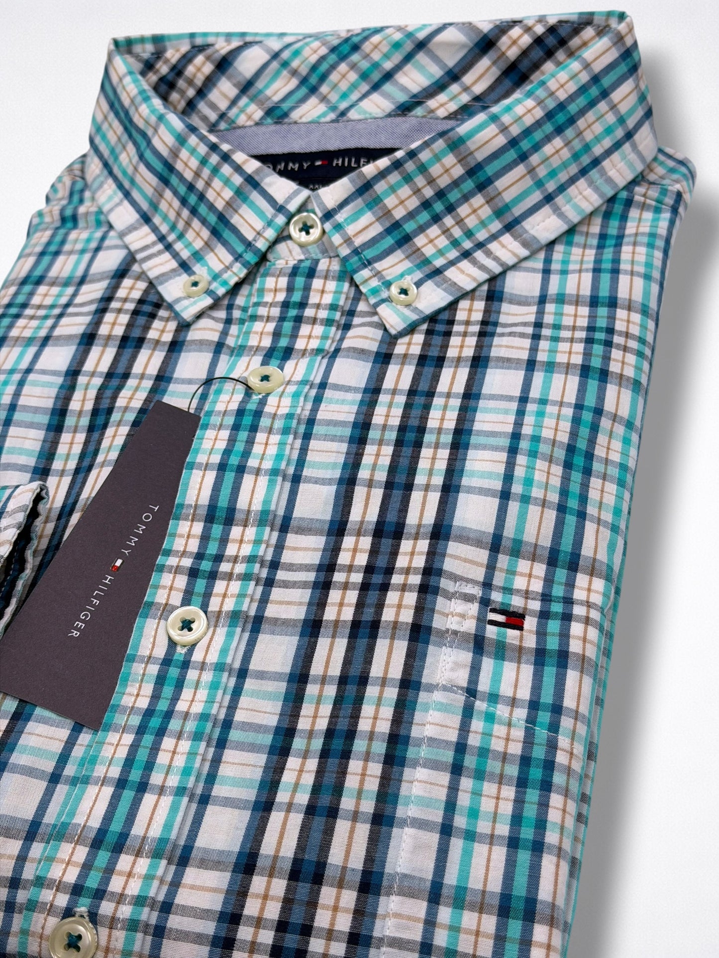 Camisa Tommy Hilfiger Custom Fit Manga Larga Talla XXL