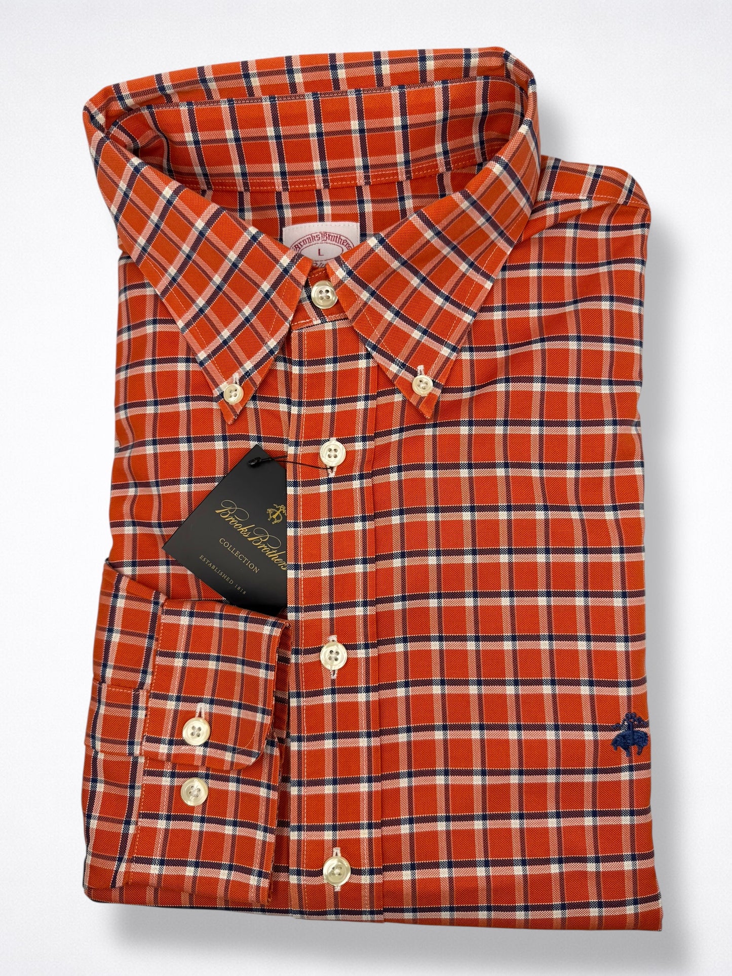 Camisa Brooks Brothers Classic Fit Manga Larga Talla XL