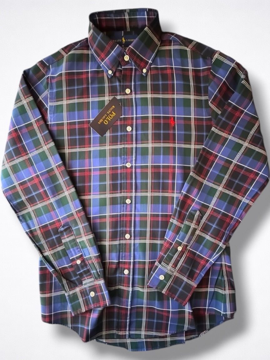 Camisa Polo Ralph Lauren Slim Fit Manga Larga Talla S