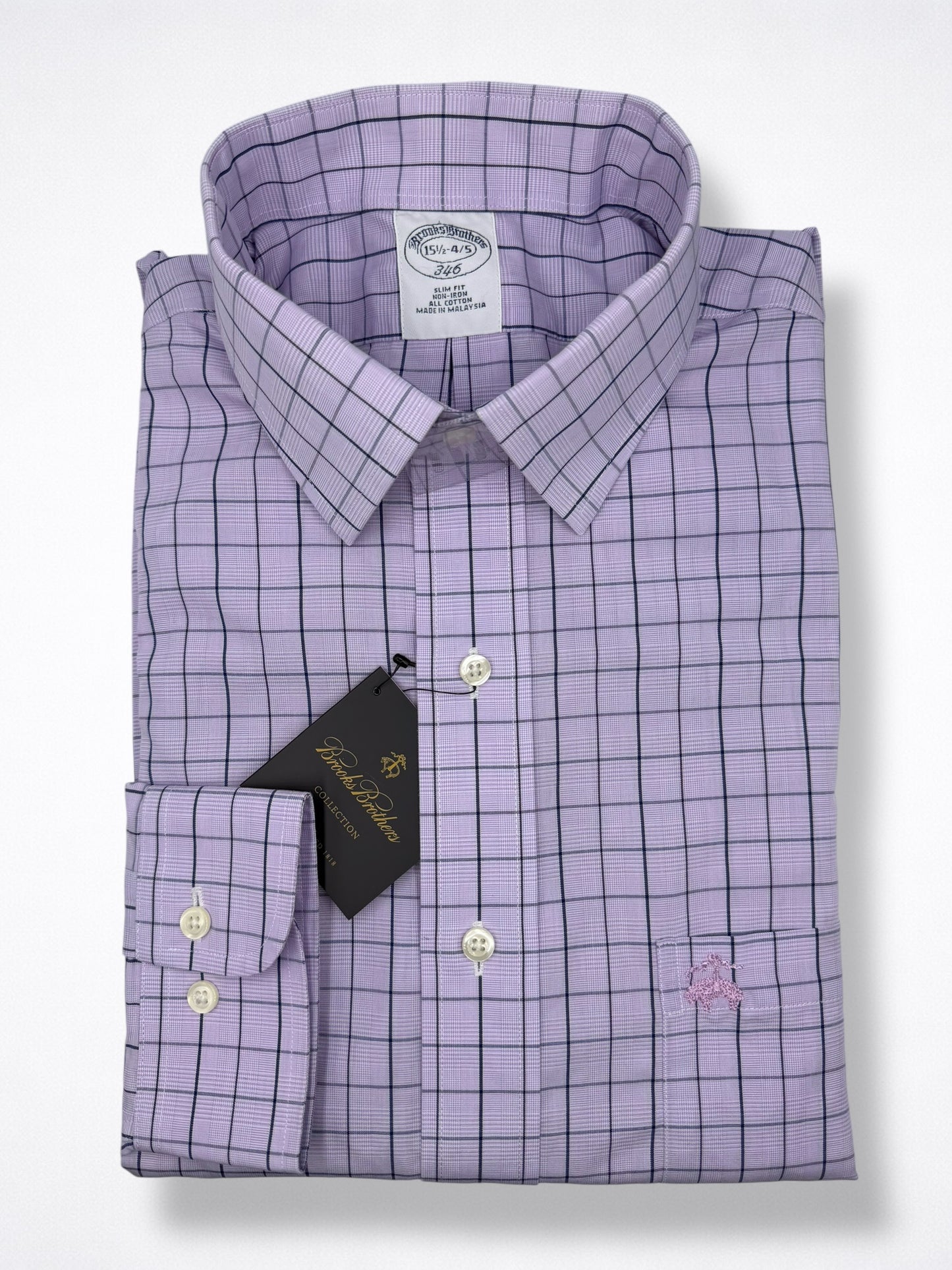 Camisa Brooks Brothers Classic Fit Manga Larga Talla M
