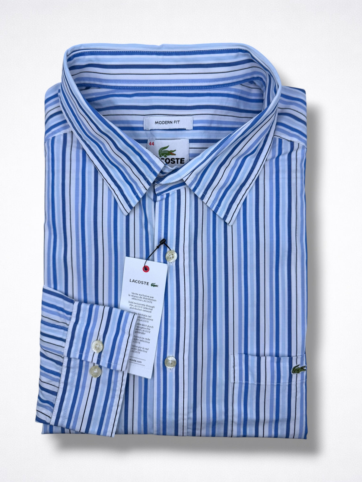 Camisa Lacoste Classic Fit Manga Larga Talla L