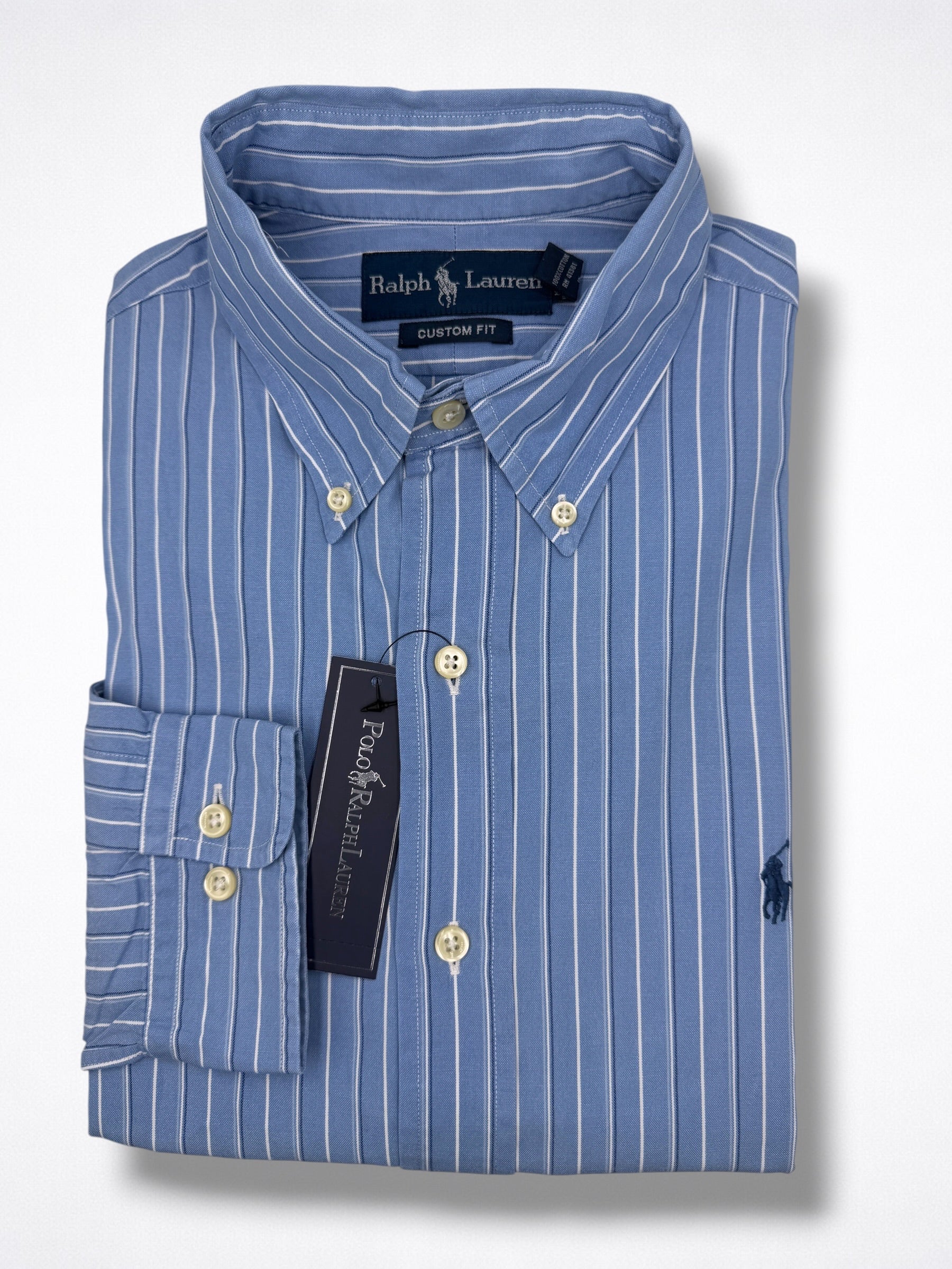 Camisa Polo Ralph Lauren Custom Fit manga larga talla M