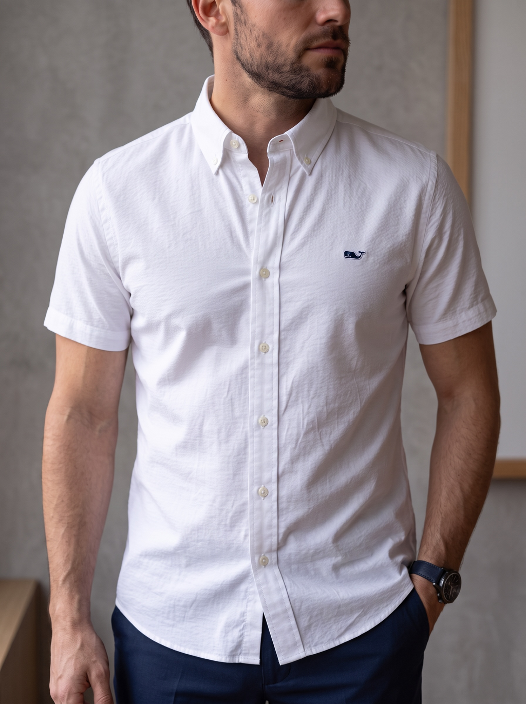 Camisa Vineyard Vines Classic Fit manga corta talla XL