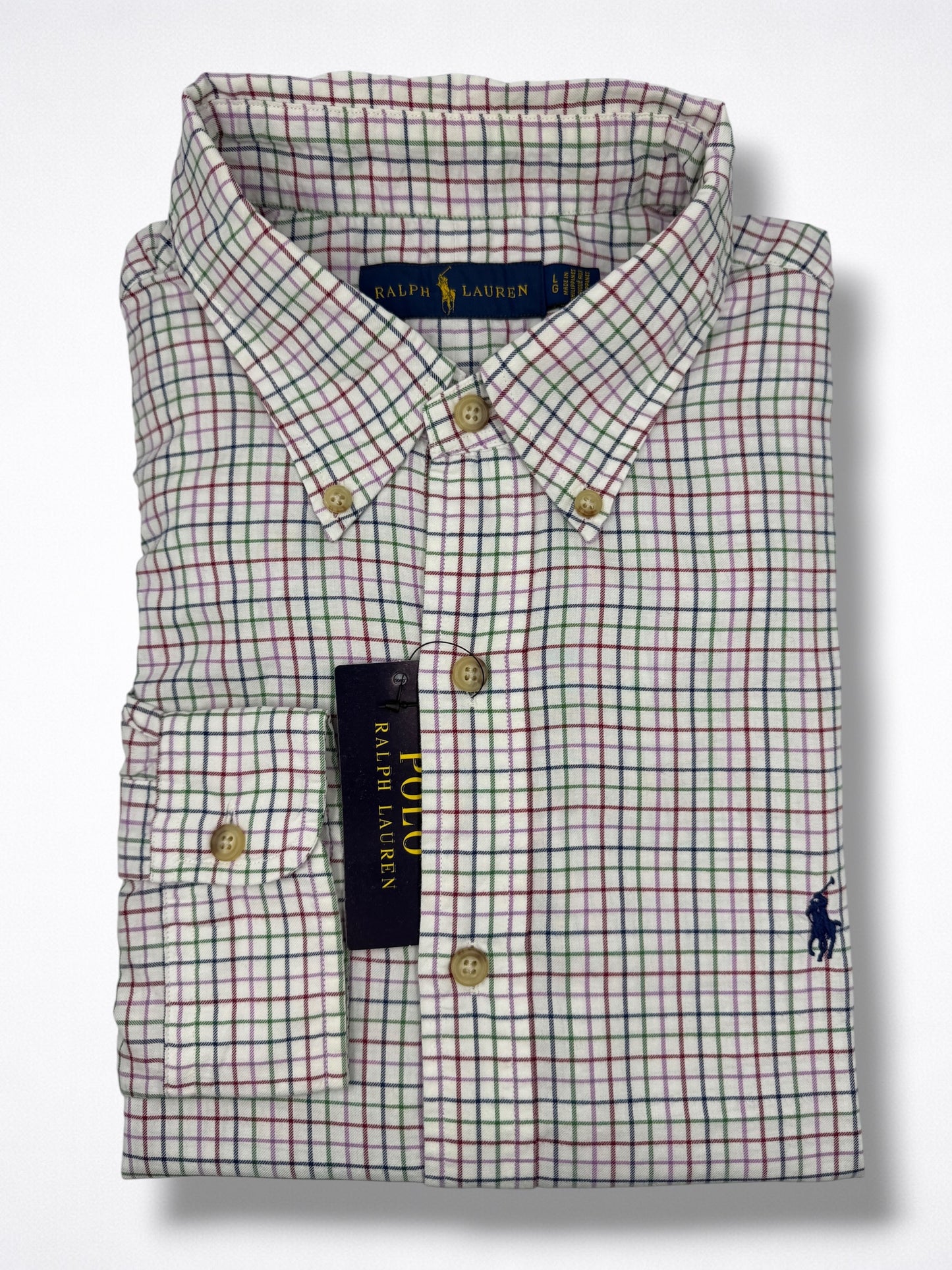 Camisa Polo Ralph Lauren Classic Fit Manga Larga Talla L