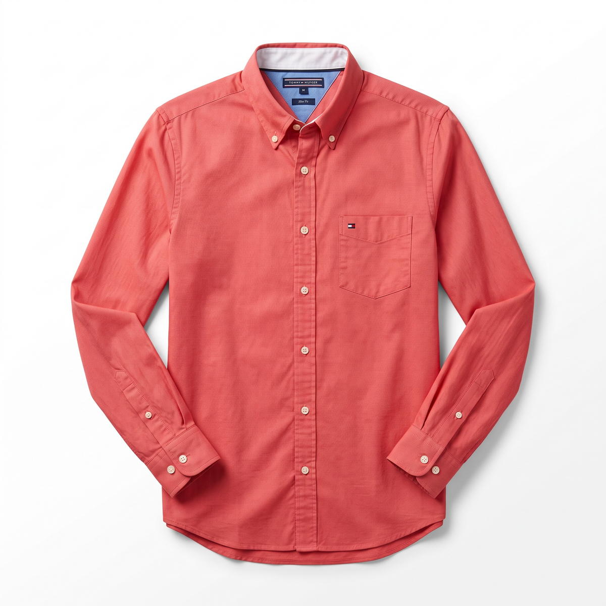 Camisa Tommy Hilfiger Slim Fit manga larga talla M, modelo reducido sirve para S