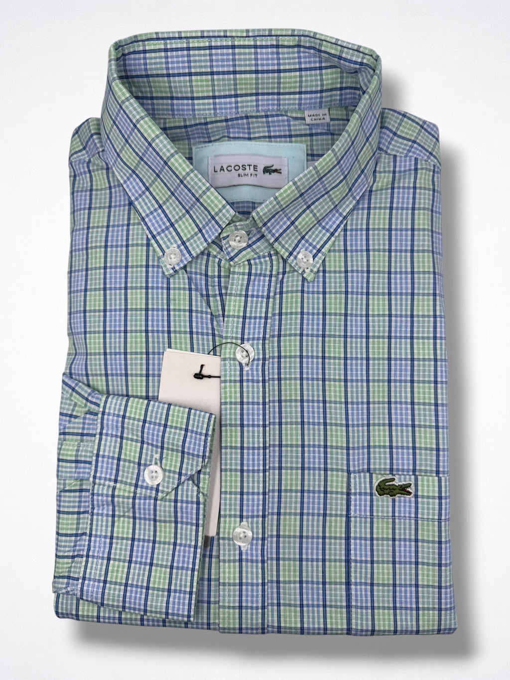 Camisa Lacoste Slim Fit Manga Larga Talla XL