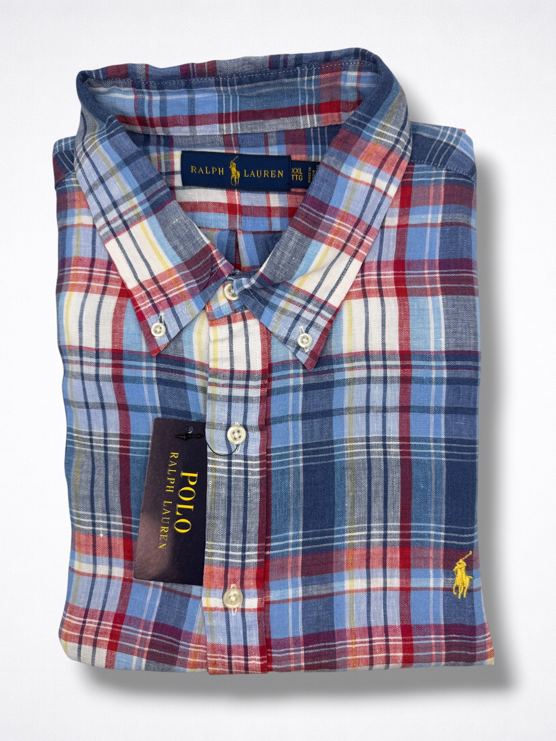 Camisa Polo Ralph Lauren Classic Fit manga corta de lino talla XXL