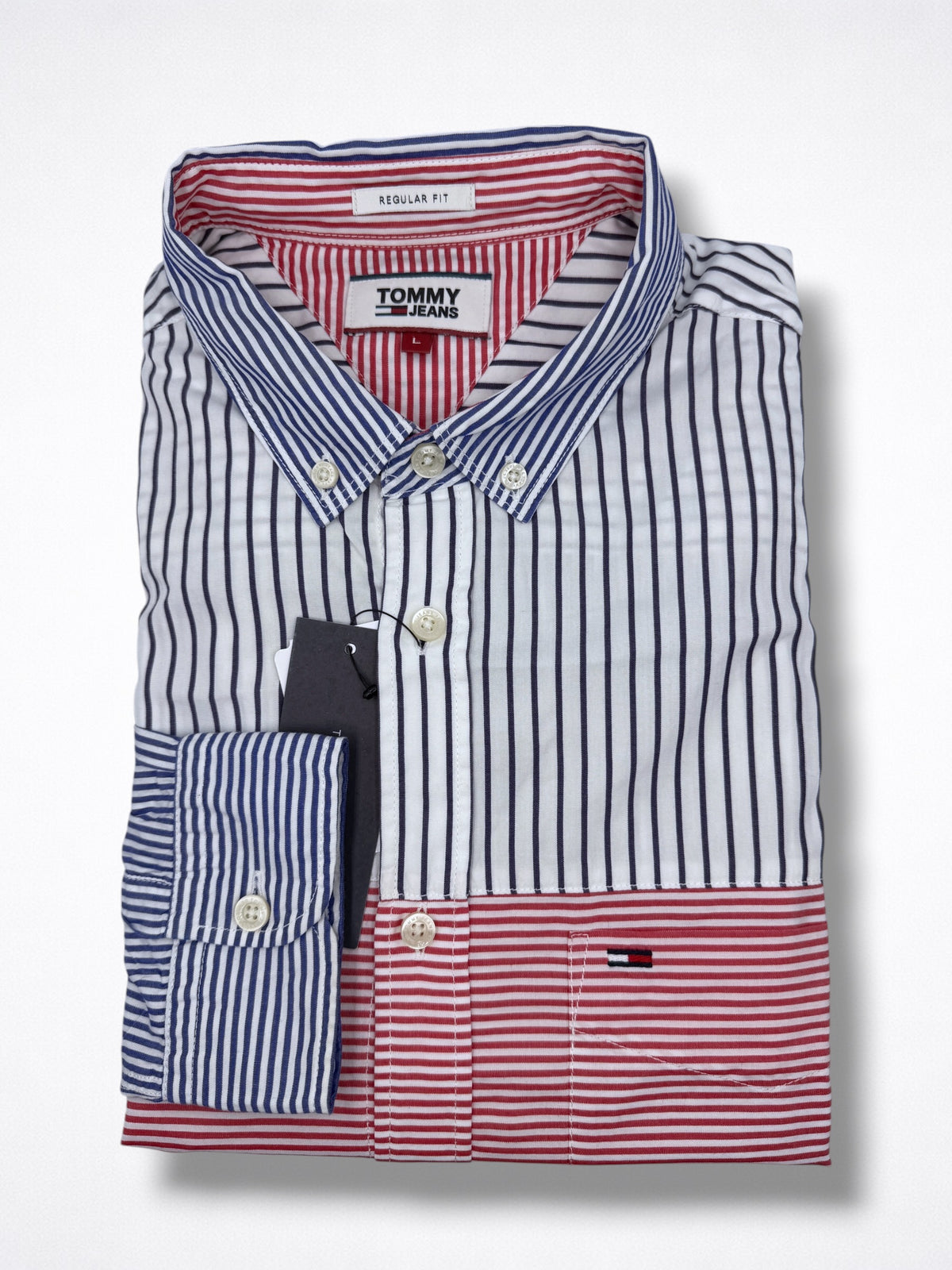 Camisa Tommy Hilfiger Classic Fit manga larga talla L