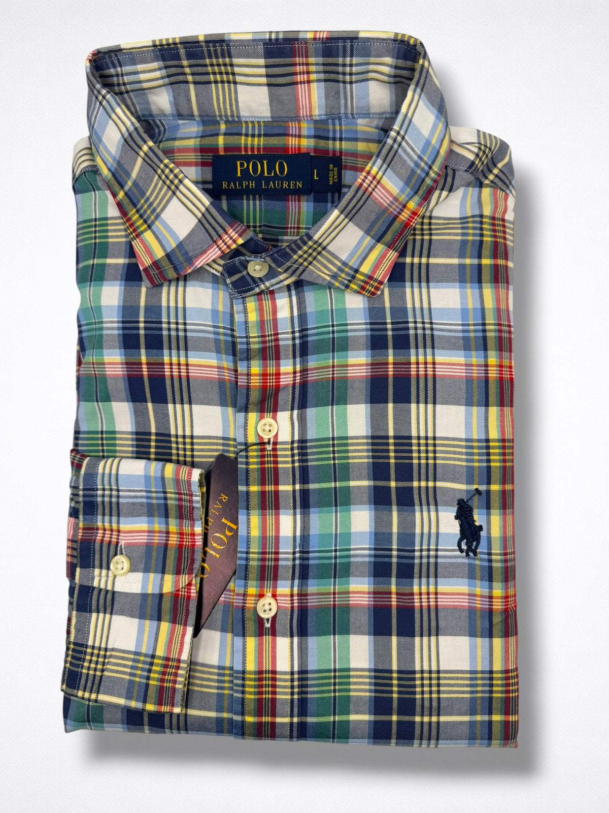 Camisa Polo Ralph Lauren Classic Fit Manga Larga Talla L