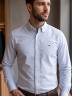 Camisa Tommy Hilfiger Classic Fit manga larga talla S