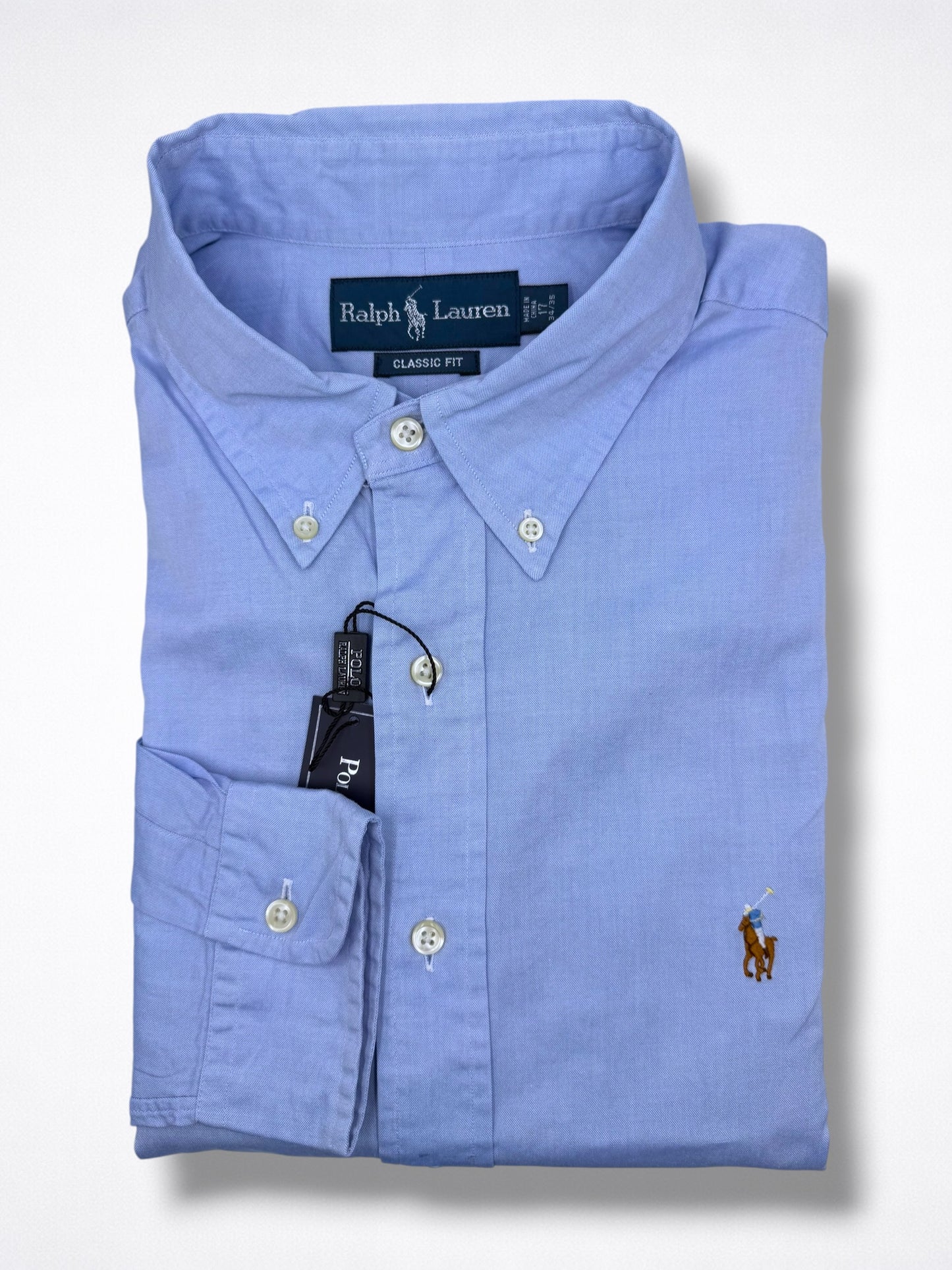 Camisa Polo Ralph Lauren 17 Classic Fit Manga Larga 34/35 Talla XL