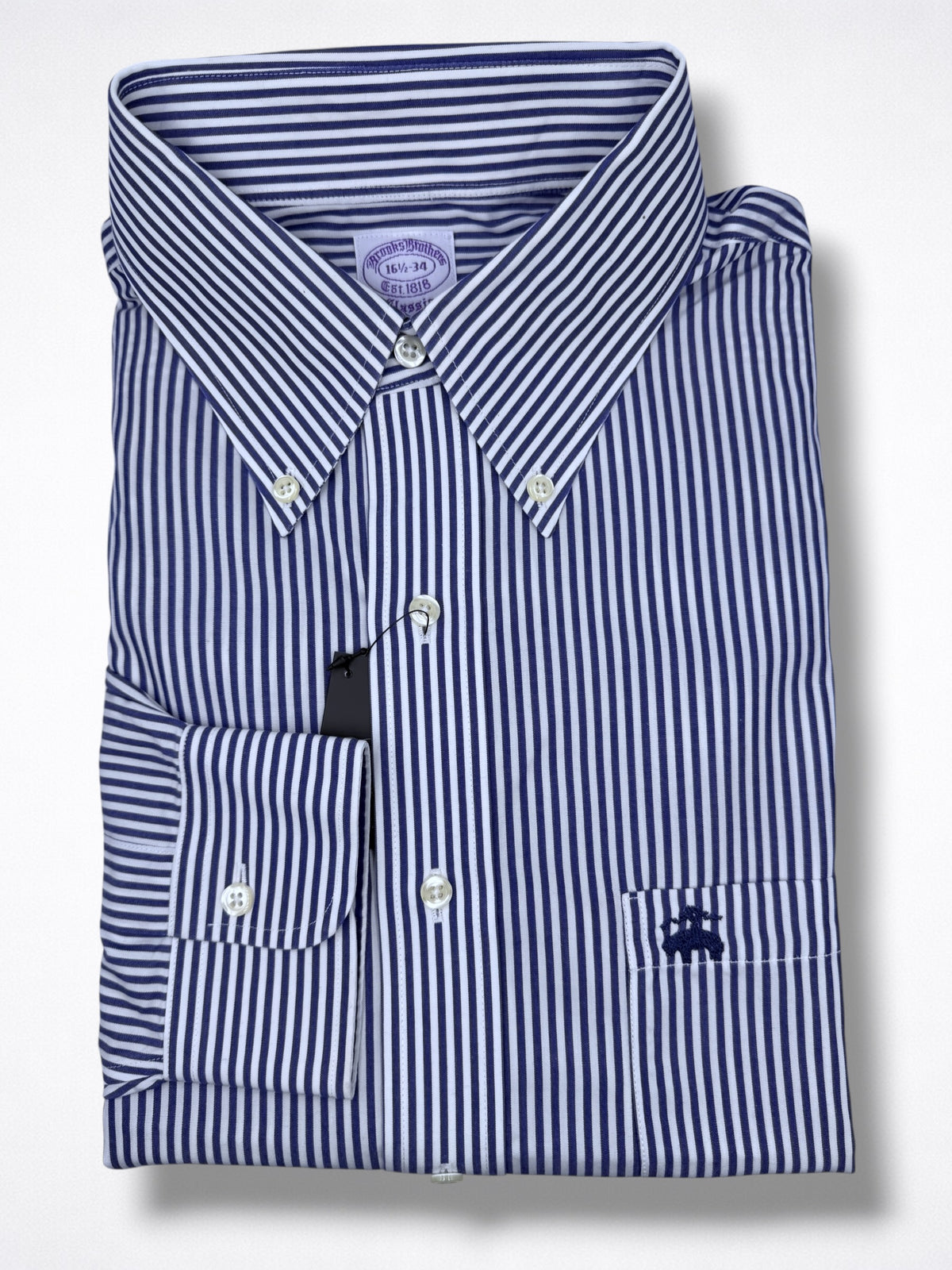 Camisa Brooks Brothers Classic Fit Manga Larga Talla L