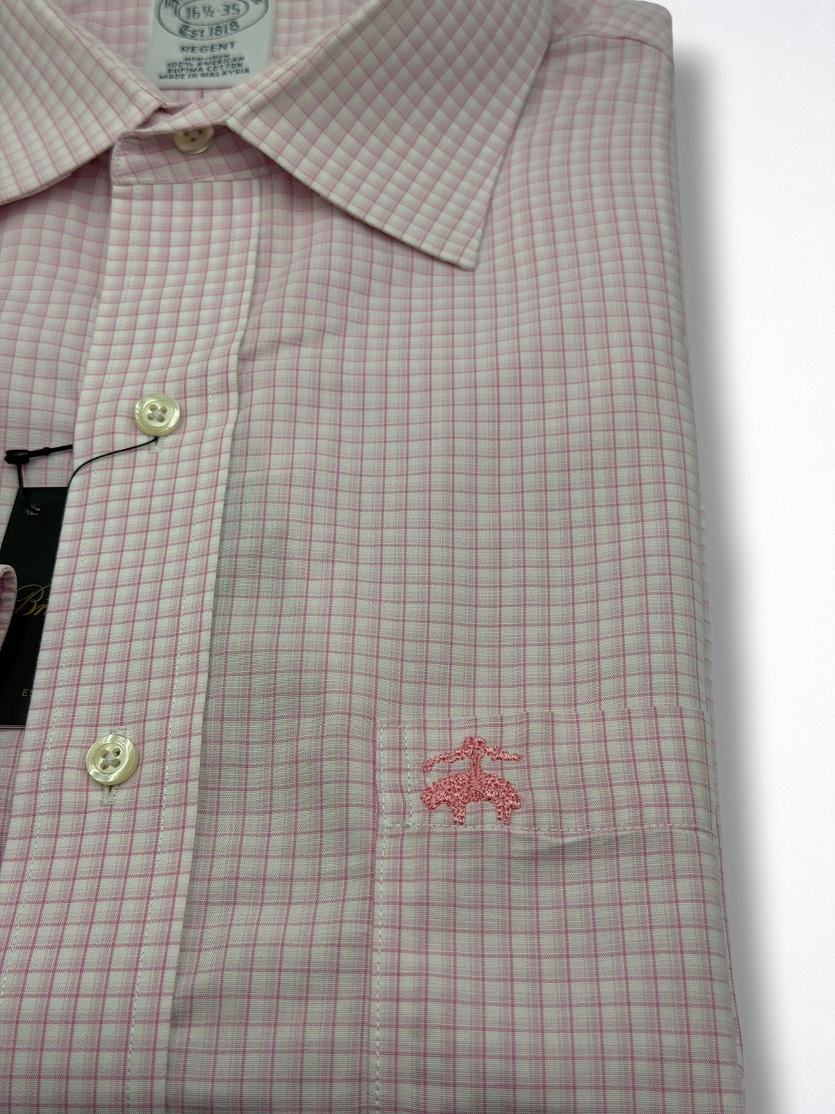 Camisa Brooks Brothers Classic Fit Manga Larga Talla L