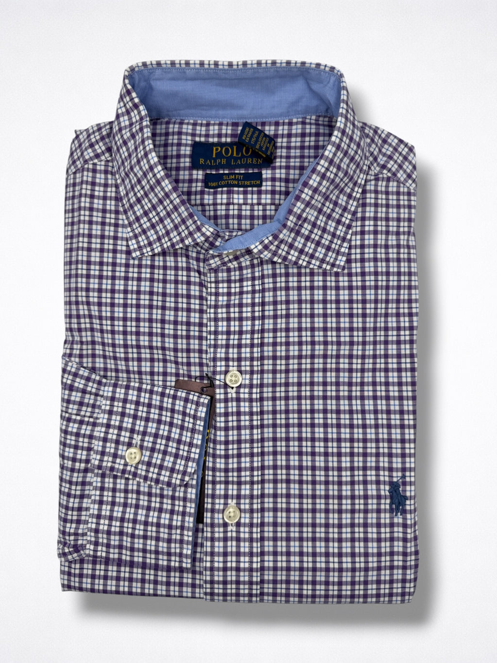 Camisa Polo Ralph Lauren Slim Fit manga larga talla M
