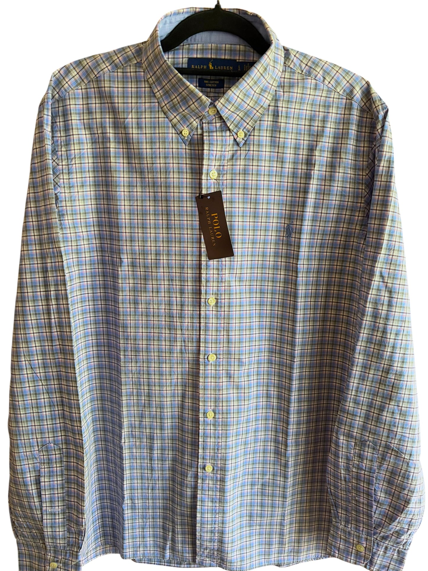 Camisa Polo Ralph Lauren Classic Fit Manga Larga Talla L