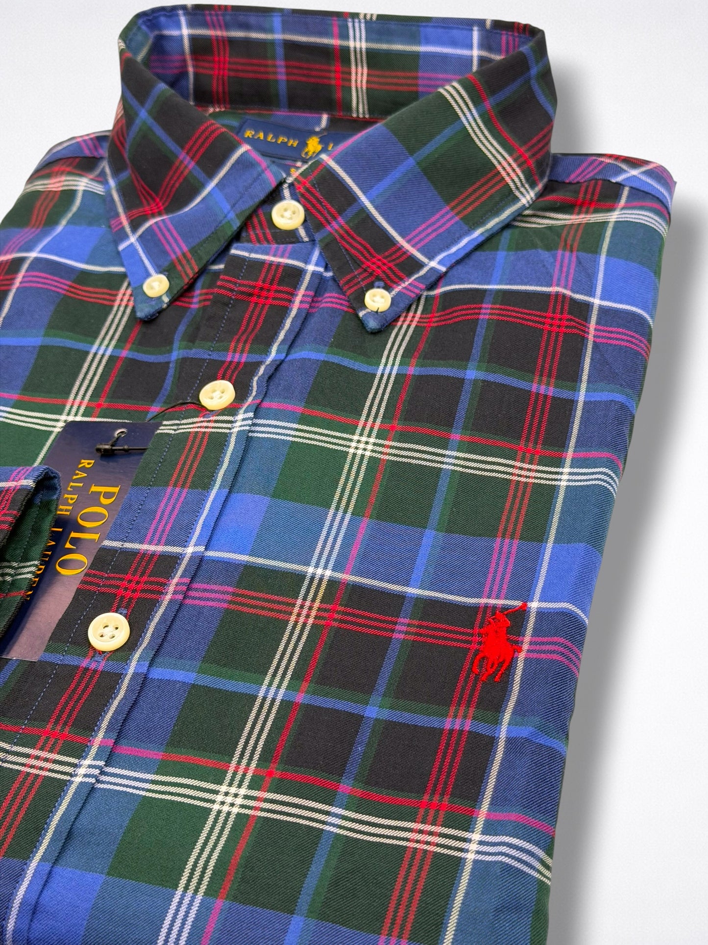 Camisa Polo Ralph Lauren Slim Fit Manga Larga Talla S