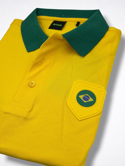 Playera Boss Brasil Regular Fit Tipo Polo Talla L