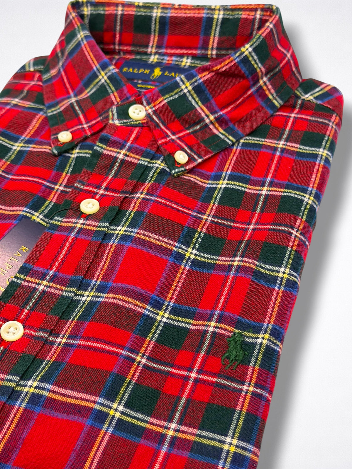 Camisa Polo Ralph Lauren Custom Fit Manga Larga Talla L