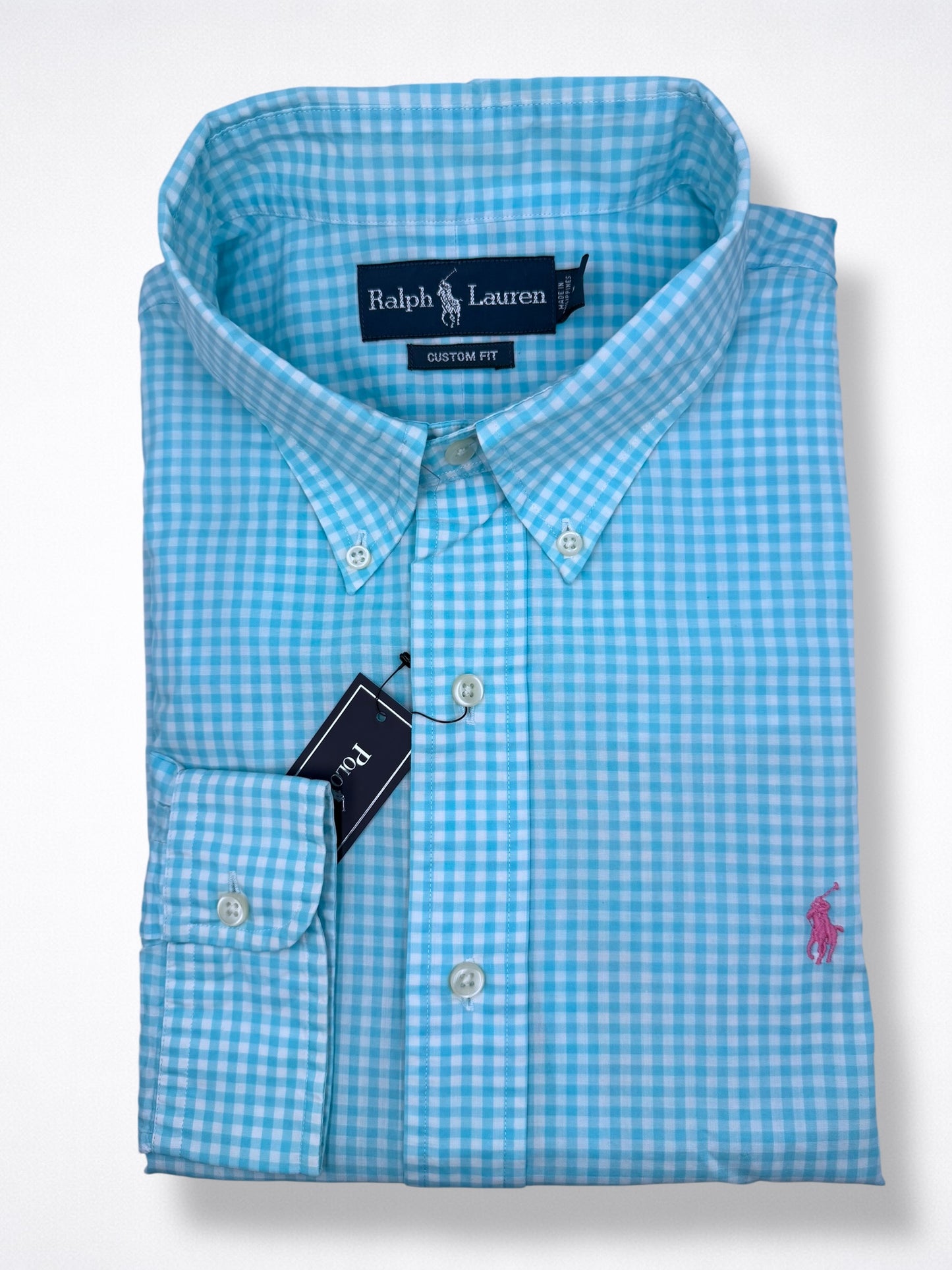 Camisa Polo Ralph Lauren Custom Fit Manga Larga Talla XXL