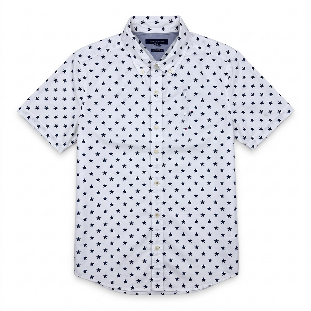 Camisa Tommy Hilfiger Custom Fit manga corta talla L