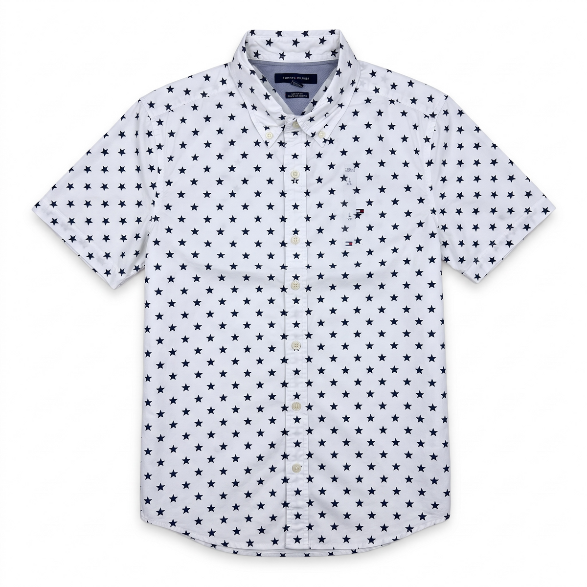 Camisa Tommy Hilfiger Custom Fit manga corta talla L