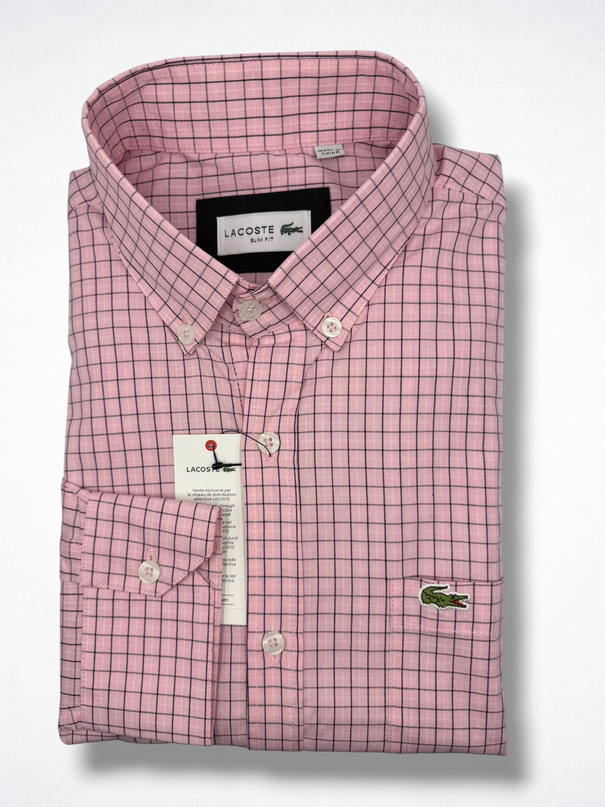 Camisa Lacoste Classic Fit Manga Larga Talla L
