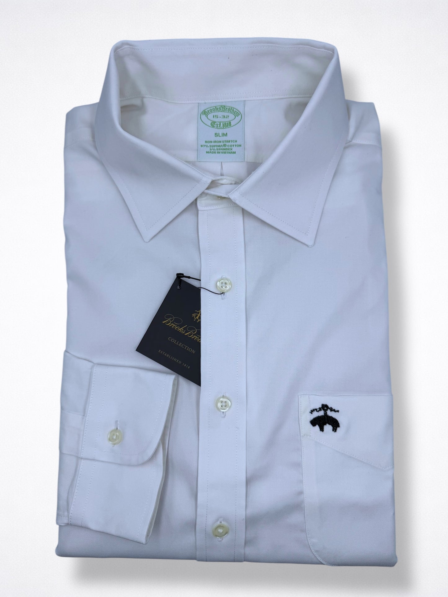 Camisa Brooks Brothers Classic Fit Manga Larga Talla S