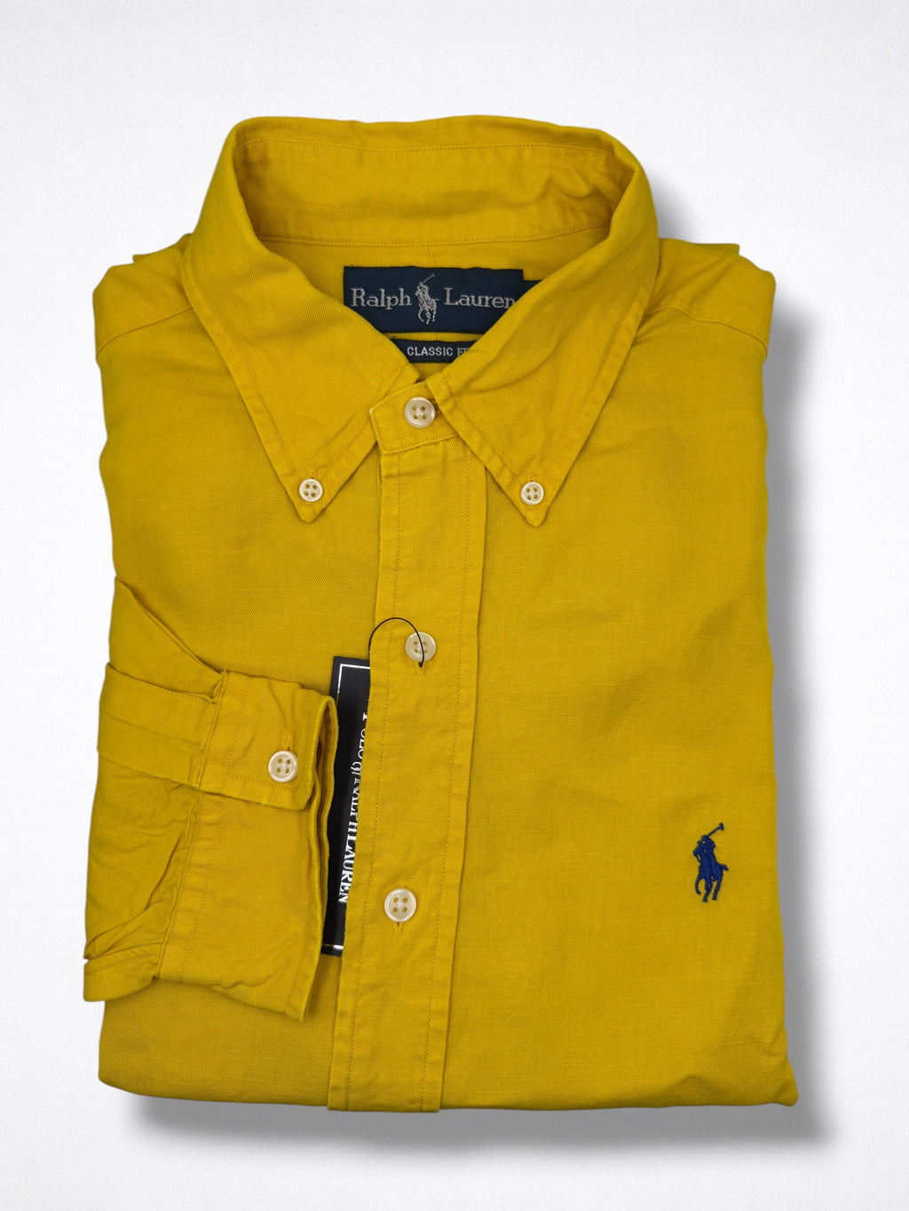 Camisa Polo Ralph Lauren Classic Fit manga larga de lino talla M