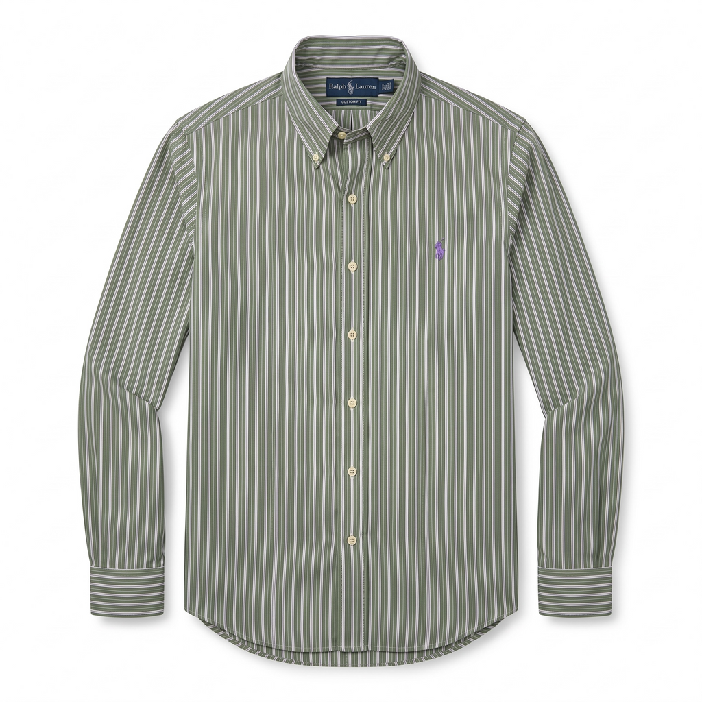 Camisa Polo Ralph Lauren Custom Fit manga larga talla M