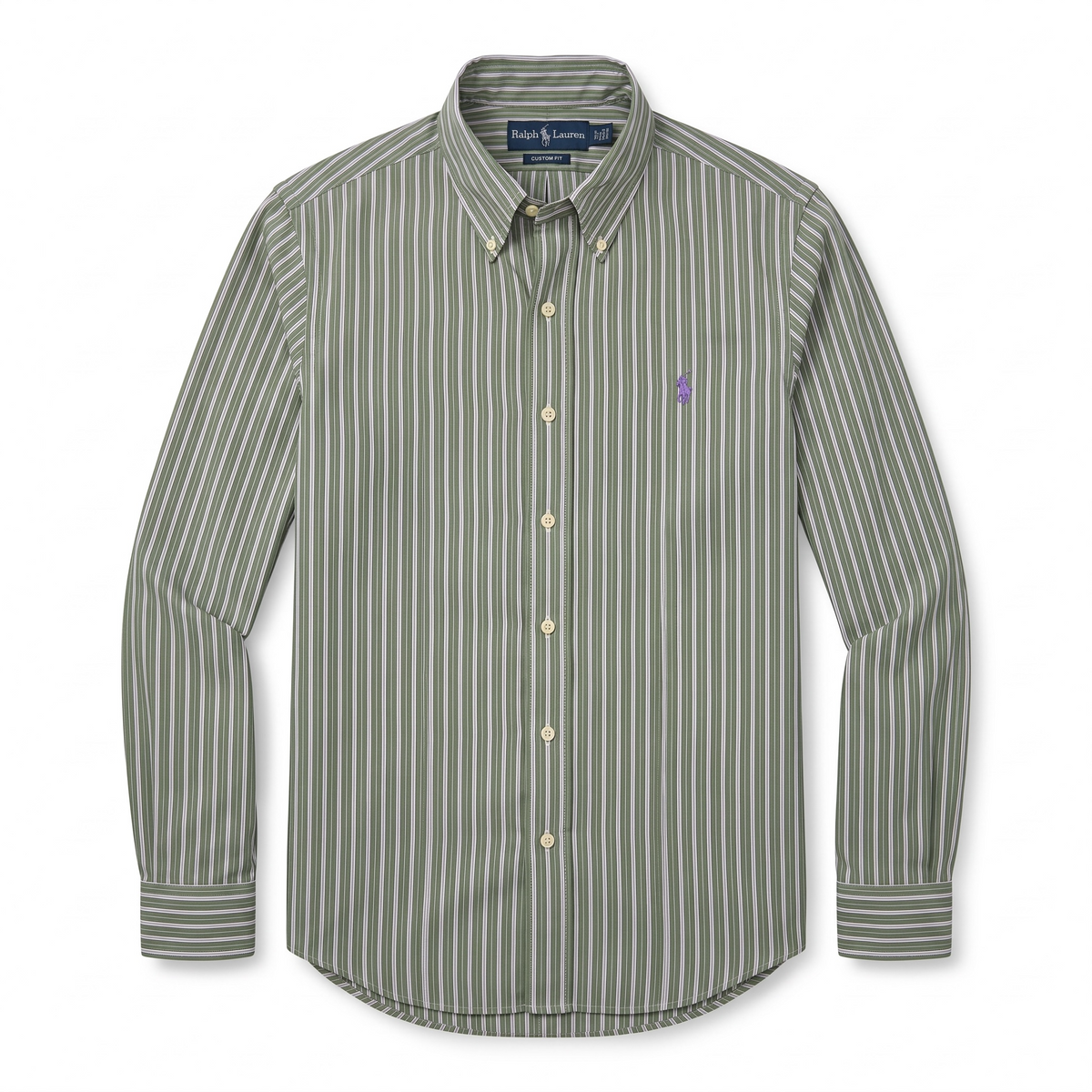 Camisa Polo Ralph Lauren Custom Fit manga larga talla M