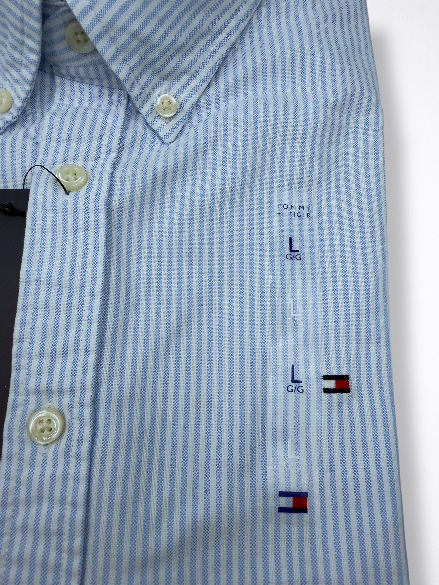 Camisa Tommy Hilfiger Custom Fit Manga Larga Talla L