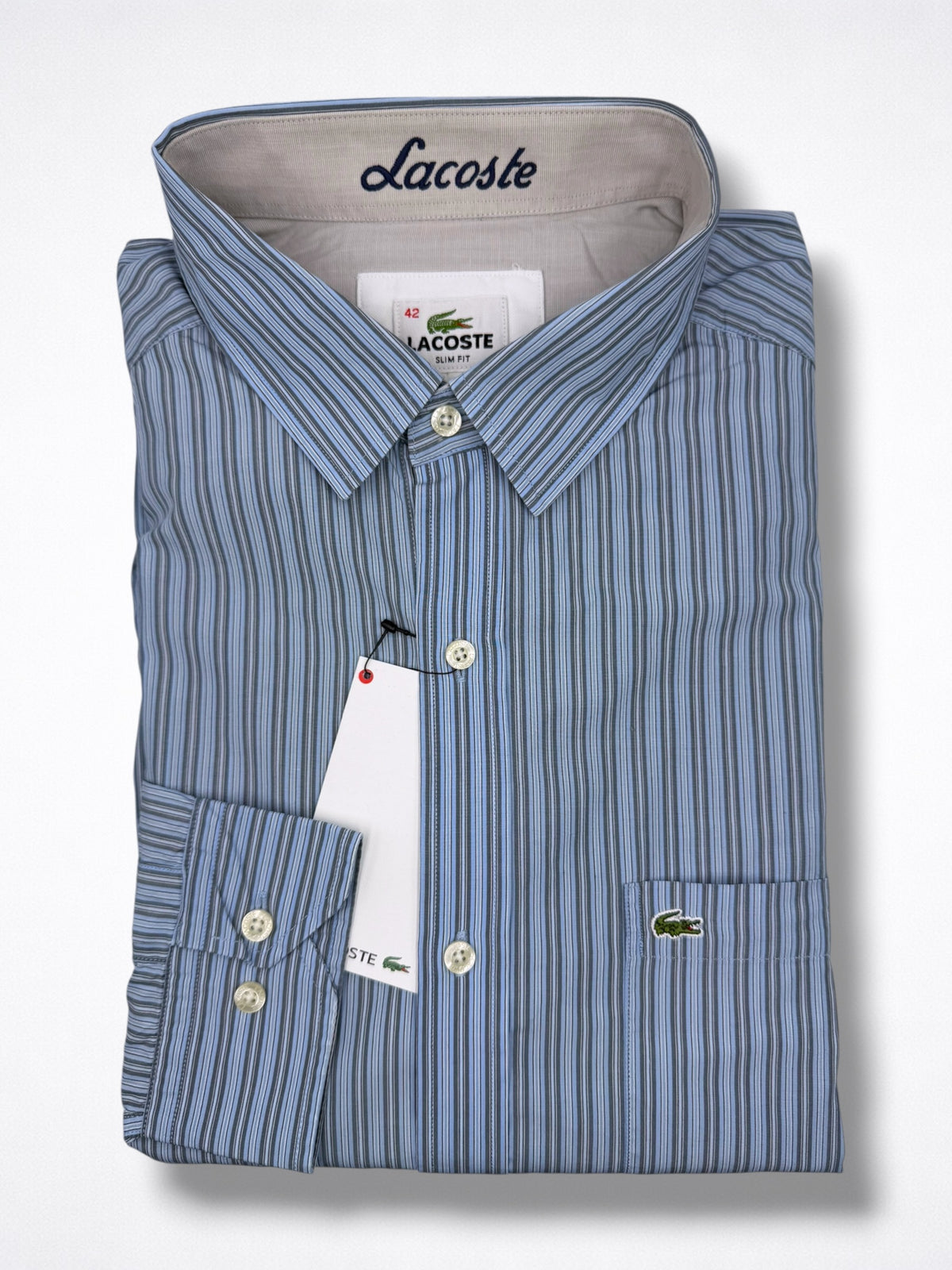 Camisa Lacoste Classic Fit Manga Larga Talla L