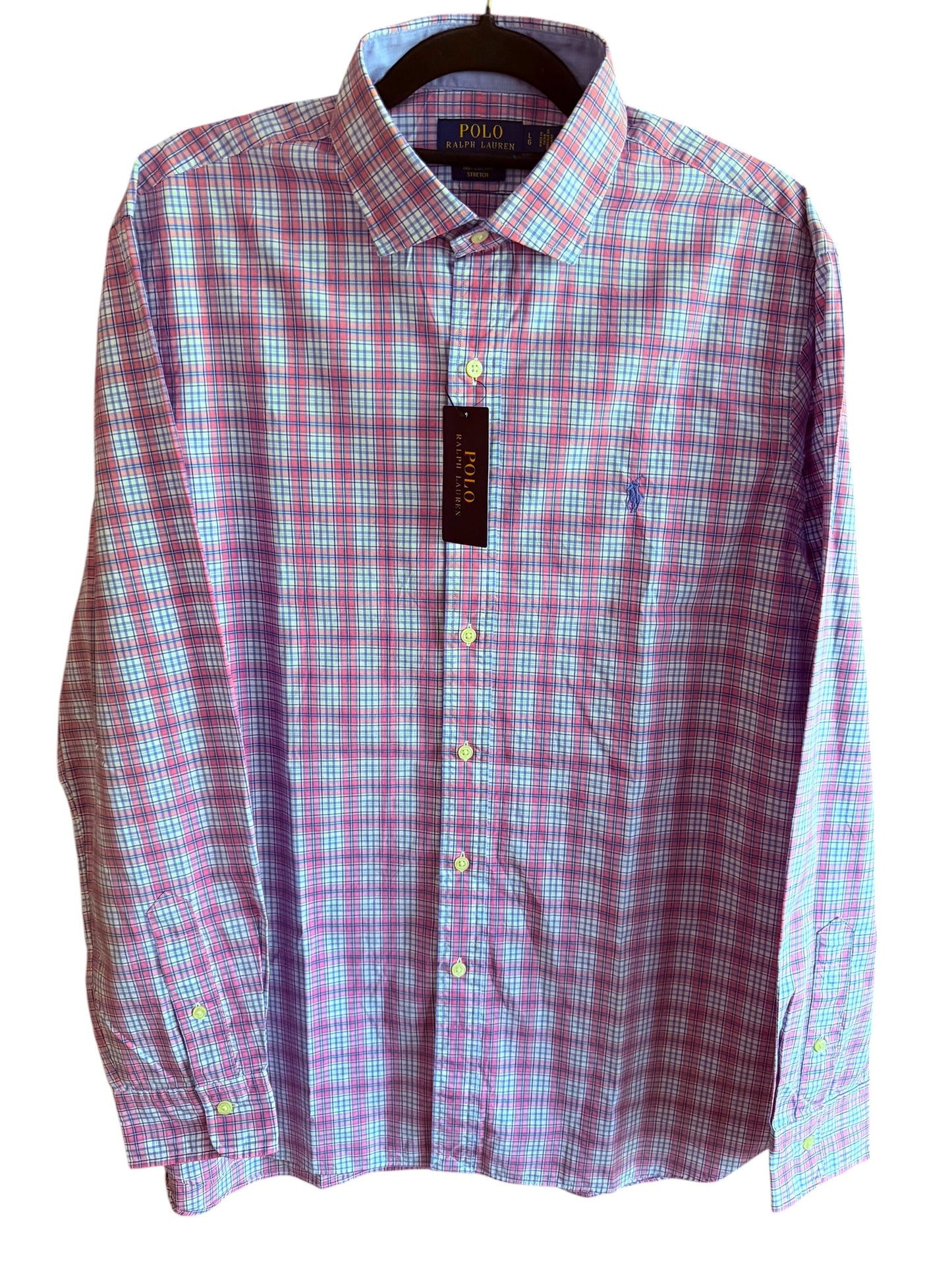 Camisa Polo Ralph Lauren Classic Fit Manga Larga Talla L