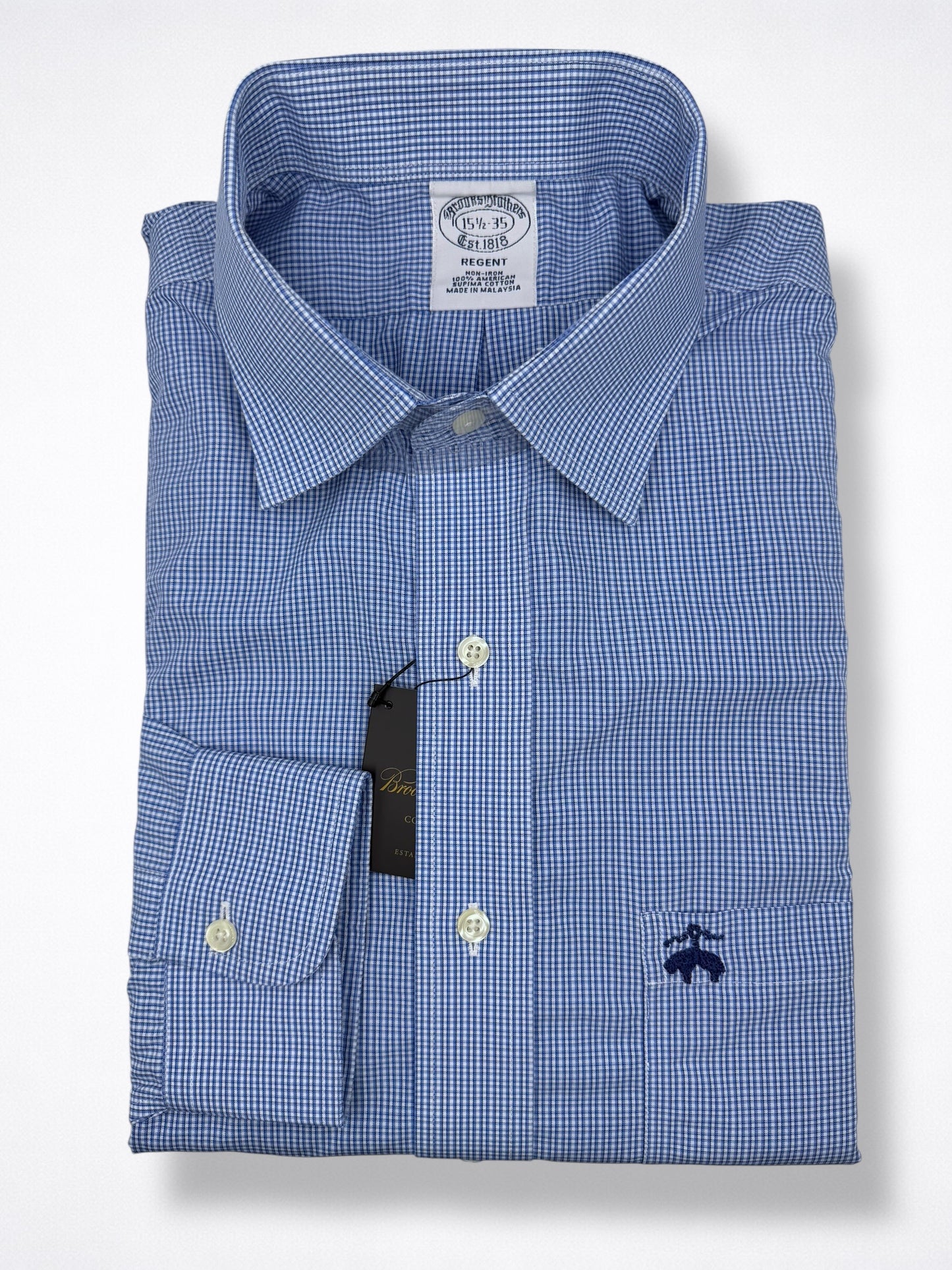 Camisa Brooks Brothers Classic Fit Manga Larga Talla M