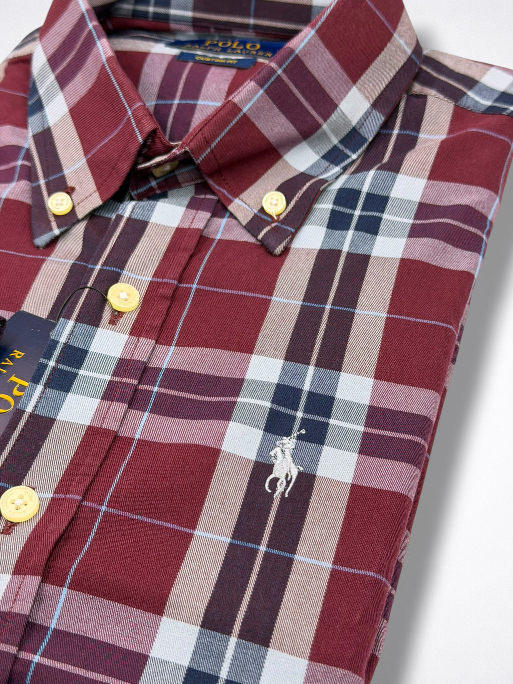 Camisa Polo Ralph Lauren Custom Fit Manga Larga Talla S